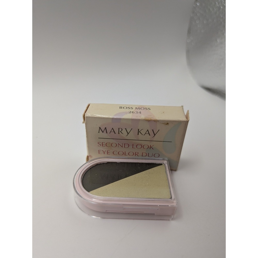 MARY KAY Second Look Eyeshadow Powder BOSS MOSS Duet 2634 0.07 oz In Box Vintage - Picture 7 of 8